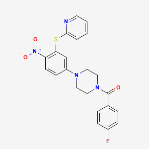 1-(4-Fluorobenzoyl)-4-[4-nitro-3-(pyridin-2-ylsulfanyl)phenyl]piperazine