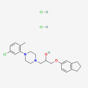 1-[4-(5-chloro-2-methylphenyl)piperazin-1-yl]-3-(2,3-dihydro-1H-inden-5-yloxy)propan-2-ol;dihydrochloride