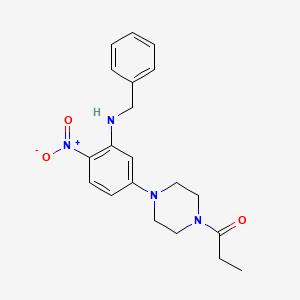 1-{4-[3-(Benzylamino)-4-nitrophenyl]piperazin-1-yl}propan-1-one