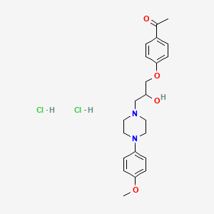 1-[4-[2-hydroxy-3-[4-(4-methoxyphenyl)piperazin-1-yl]propoxy]phenyl]ethanone;dihydrochloride