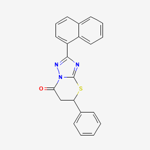 2-(naphthalen-1-yl)-5-phenyl-5H-[1,2,4]triazolo[5,1-b][1,3]thiazin-7(6H)-one