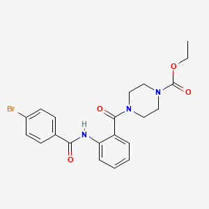 ETHYL 4-[2-(4-BROMOBENZAMIDO)BENZOYL]PIPERAZINE-1-CARBOXYLATE