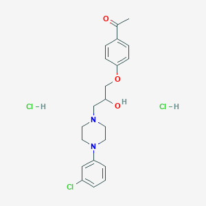 1-[4-[3-[4-(3-chlorophenyl)piperazin-1-yl]-2-hydroxypropoxy]phenyl]ethanone;dihydrochloride