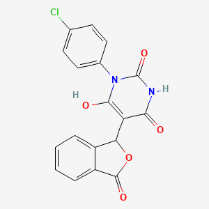 1-(4-chlorophenyl)-6-hydroxy-5-(3-oxo-1H-2-benzofuran-1-yl)pyrimidine-2,4-dione