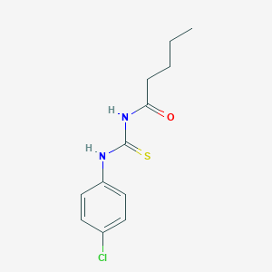 molecular formula C12H15ClN2OS B399139 N-(4-chlorophenyl)-N'-pentanoylthiourea 