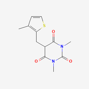 molecular formula C12H14N2O3S B3991396 1,3-dimethyl-5-[(3-methyl-2-thienyl)methyl]-2,4,6(1H,3H,5H)-pyrimidinetrione 