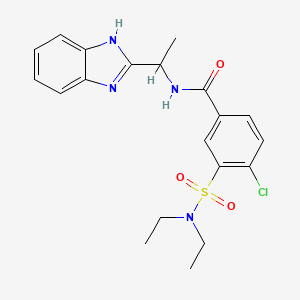 N-[1-(1H-benzimidazol-2-yl)ethyl]-4-chloro-3-[(diethylamino)sulfonyl]benzamide