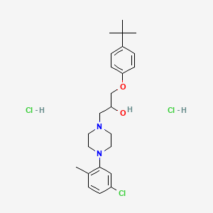 1-(4-Tert-butylphenoxy)-3-[4-(5-chloro-2-methylphenyl)piperazin-1-yl]propan-2-ol;dihydrochloride