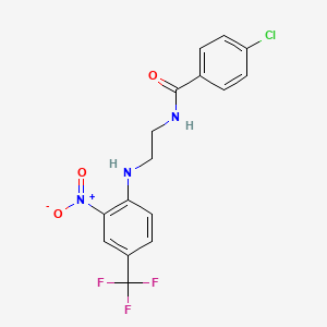 4-chloro-N-(2-{[2-nitro-4-(trifluoromethyl)phenyl]amino}ethyl)benzamide