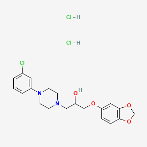 1-(1,3-benzodioxol-5-yloxy)-3-[4-(3-chlorophenyl)piperazin-1-yl]propan-2-ol;dihydrochloride