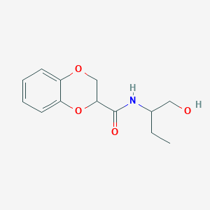 molecular formula C13H17NO4 B3991490 N-(1-hydroxybutan-2-yl)-2,3-dihydro-1,4-benzodioxine-3-carboxamide 