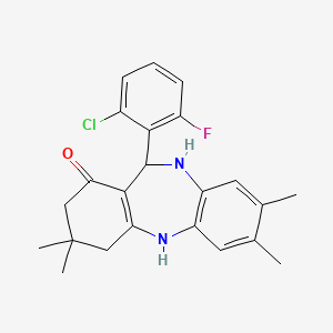 11-(2-chloro-6-fluorophenyl)-3,3,7,8-tetramethyl-2,3,4,5,10,11-hexahydro-1H-dibenzo[b,e][1,4]diazepin-1-one