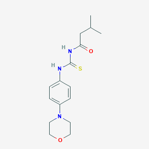 N-(3-methylbutanoyl)-N'-[4-(4-morpholinyl)phenyl]thiourea
