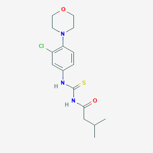 N-{[3-chloro-4-(morpholin-4-yl)phenyl]carbamothioyl}-3-methylbutanamide