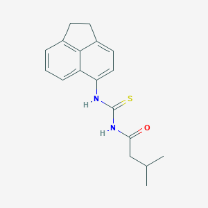 molecular formula C18H20N2OS B399152 N-(1,2-dihydroacenaphthylen-5-ylcarbamothioyl)-3-methylbutanamide 