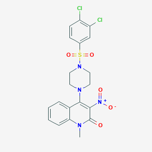 4-{4-[(3,4-dichlorophenyl)sulfonyl]-1-piperazinyl}-1-methyl-3-nitro-2(1H)-quinolinone