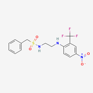 N-{2-[4-NITRO-2-(TRIFLUOROMETHYL)ANILINO]ETHYL}(PHENYL)METHANESULFONAMIDE