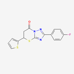 2-(4-fluorophenyl)-5-(2-thienyl)-5,6-dihydro-7H-[1,2,4]triazolo[5,1-b][1,3]thiazin-7-one