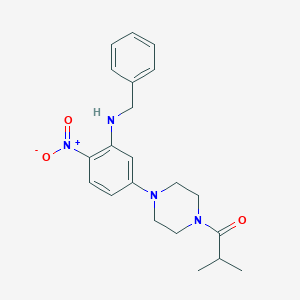 1-{4-[3-(Benzylamino)-4-nitrophenyl]piperazin-1-yl}-2-methylpropan-1-one