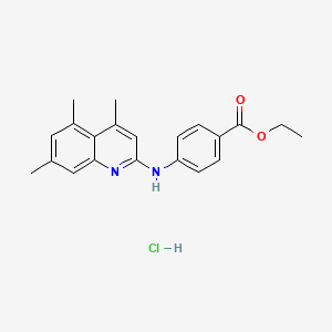 Ethyl 4-[(4,5,7-trimethylquinolin-2-yl)amino]benzoate;hydrochloride