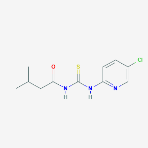 molecular formula C11H14ClN3OS B399160 N-[[(5-chloro-2-pyridinyl)amino]-sulfanylidenemethyl]-3-methylbutanamide 