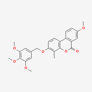 8-methoxy-4-methyl-3-[(3,4,5-trimethoxybenzyl)oxy]-6H-benzo[c]chromen-6-one