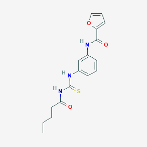 N-(3-{[(pentanoylamino)carbothioyl]amino}phenyl)-2-furamide