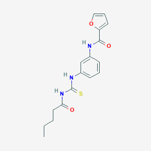 molecular formula C17H19N3O3S B399161 N-(3-{[(pentanoylamino)carbothioyl]amino}phenyl)-2-furamide 