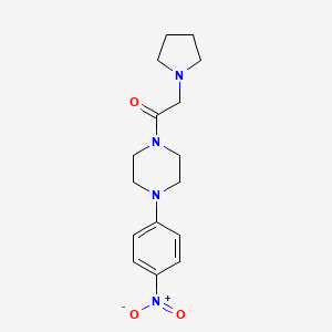 1-(4-nitrophenyl)-4-(1-pyrrolidinylacetyl)piperazine