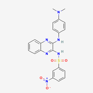 molecular formula C22H20N6O4S B3991645 N-[3-[4-(dimethylamino)anilino]quinoxalin-2-yl]-3-nitrobenzenesulfonamide 