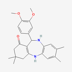 11-(3,4-dimethoxyphenyl)-3,3,7,8-tetramethyl-2,3,4,5,10,11-hexahydro-1H-dibenzo[b,e][1,4]diazepin-1-one