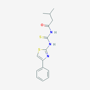 molecular formula C15H17N3OS2 B399166 3-methyl-N-[(4-phenyl-1,3-thiazol-2-yl)carbamothioyl]butanamide 