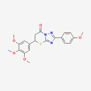 2-(4-methoxyphenyl)-5-(3,4,5-trimethoxyphenyl)-5,6-dihydro-7H-[1,2,4]triazolo[5,1-b][1,3]thiazin-7-one