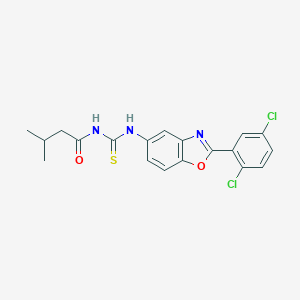 molecular formula C19H17Cl2N3O2S B399167 N-[2-(2,5-dichlorophenyl)-1,3-benzoxazol-5-yl]-N'-(3-methylbutanoyl)thiourea 