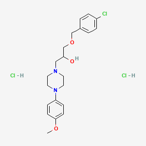 1-[(4-chlorophenyl)methoxy]-3-[4-(4-methoxyphenyl)piperazin-1-yl]propan-2-ol;dihydrochloride