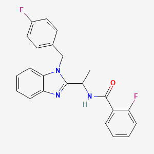 2-fluoro-N-{1-[1-(4-fluorobenzyl)-1H-benzimidazol-2-yl]ethyl}benzamide