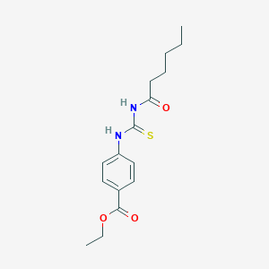 molecular formula C16H22N2O3S B399170 Ethyl 4-[(hexanoylcarbamothioyl)amino]benzoate 