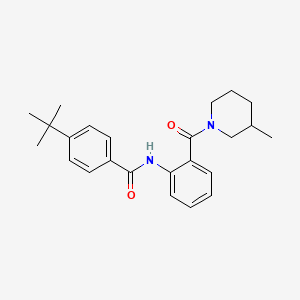 molecular formula C24H30N2O2 B3991702 4-tert-butyl-N-{2-[(3-methylpiperidin-1-yl)carbonyl]phenyl}benzamide 