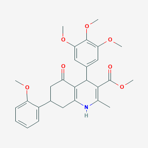 Methyl 7-(2-methoxyphenyl)-2-methyl-5-oxo-4-(3,4,5-trimethoxyphenyl)-1,4,5,6,7,8-hexahydroquinoline-3-carboxylate