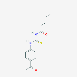 molecular formula C15H20N2O2S B399176 N-[(4-acetylphenyl)carbamothioyl]hexanamide 