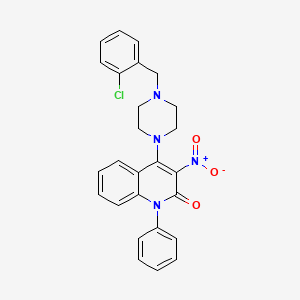 4-[4-(2-chlorobenzyl)piperazin-1-yl]-3-nitro-1-phenylquinolin-2(1H)-one