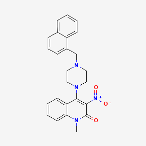 1-methyl-4-{4-[(naphthalen-1-yl)methyl]piperazin-1-yl}-3-nitro-1,2-dihydroquinolin-2-one