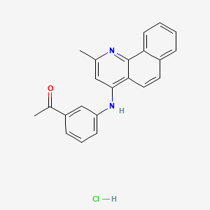 1-{3-[(2-methylbenzo[h]quinolin-4-yl)amino]phenyl}ethanone hydrochloride