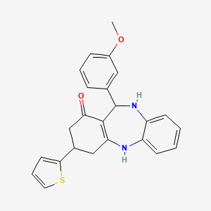 11-(3-methoxyphenyl)-3-(2-thienyl)-2,3,4,5,10,11-hexahydro-1H-dibenzo[b,e][1,4]diazepin-1-one