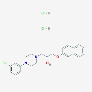 1-[4-(3-Chlorophenyl)piperazin-1-yl]-3-naphthalen-2-yloxypropan-2-ol;dihydrochloride