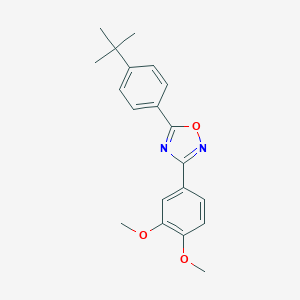 molecular formula C20H22N2O3 B399188 5-(4-Tert-butylphenyl)-3-(3,4-dimethoxyphenyl)-1,2,4-oxadiazole 
