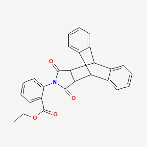 ethyl 2-(16,18-dioxo-17-azapentacyclo[6.6.5.0~2,7~.0~9,14~.0~15,19~]nonadeca-2,4,6,9,11,13-hexaen-17-yl)benzoate