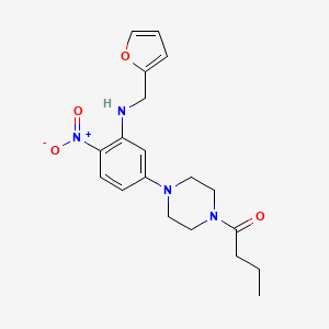 1-[4-(3-{[(FURAN-2-YL)METHYL]AMINO}-4-NITROPHENYL)PIPERAZIN-1-YL]BUTAN-1-ONE