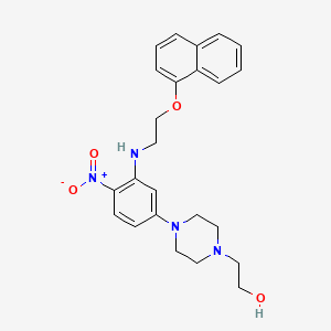 2-[4-(3-{[2-(1-naphthyloxy)ethyl]amino}-4-nitrophenyl)-1-piperazinyl]ethanol