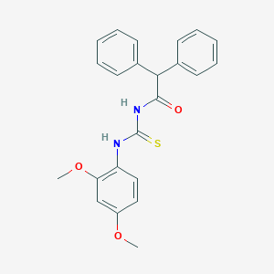 molecular formula C23H22N2O3S B399193 N-[(2,4-dimethoxyphenyl)carbamothioyl]-2,2-diphenylacetamide 